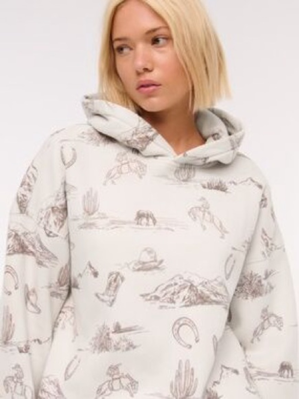 Abercrombie & Fitch | Western Print Hoodie | M